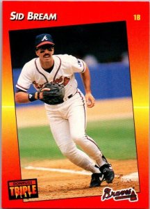 1992 Donruss Baseball Card Sid Bream Atlanta Braves