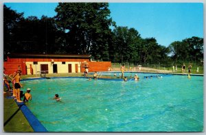 Vtg Framingham Massachusetts Pool View Congregational Conference Center Postcard