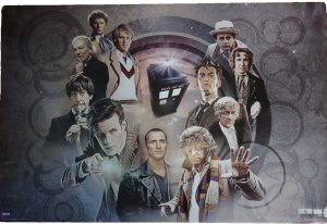 Doctor Who Large Poster 11 Doctors & Tardis 36 Wall Art BBC 1996 Sci-Fi Space