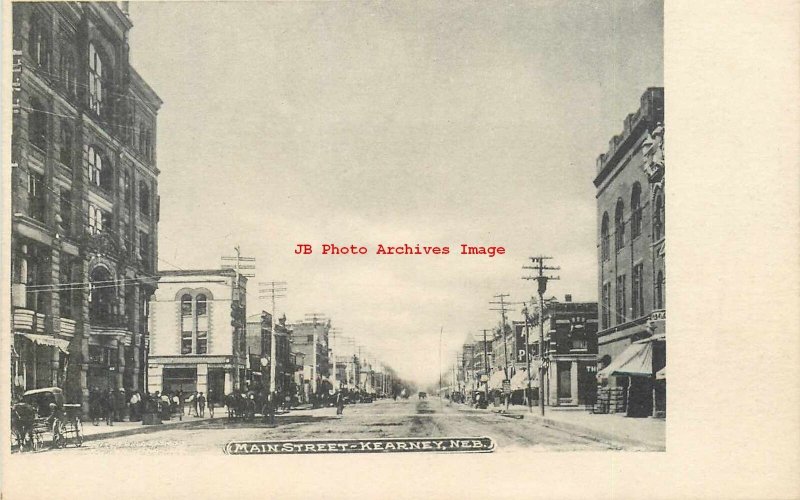 NE, Kearney, Nebraska, Main Street, Business Section, Albertype 