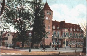 Netherlands Zeist 't Rond met Raadhuis Vintage Postcard 09.03