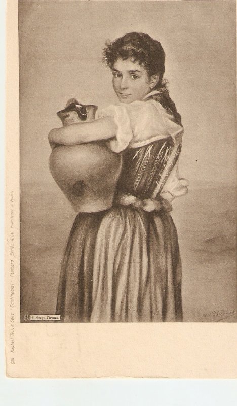 Lady with jug Tuck Continental Italian Life Ser. 4104