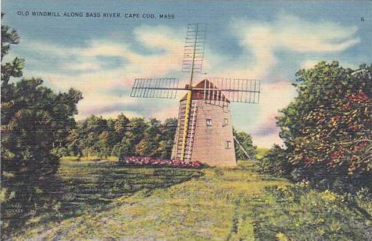 Old Windmill Bass River Cape Cod Massachusetts 1939