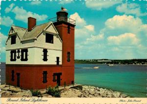 Round Island Lighthouse Mackinaw City Mackinac Island MI Postcard