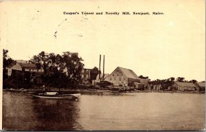 Cooper's Veneer and Novelty Mill, Newport ME c1911 Vintage Postcard X56
