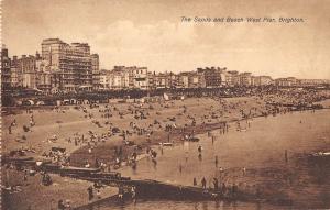 BR79730 the sands and beach west pier brighton uk