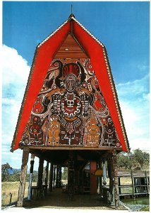 VINTAGE CONTINENTAL POSTCARD ENTRANCE TO PAPUA NEW GUINEA MUSEUM & ART GALLERY