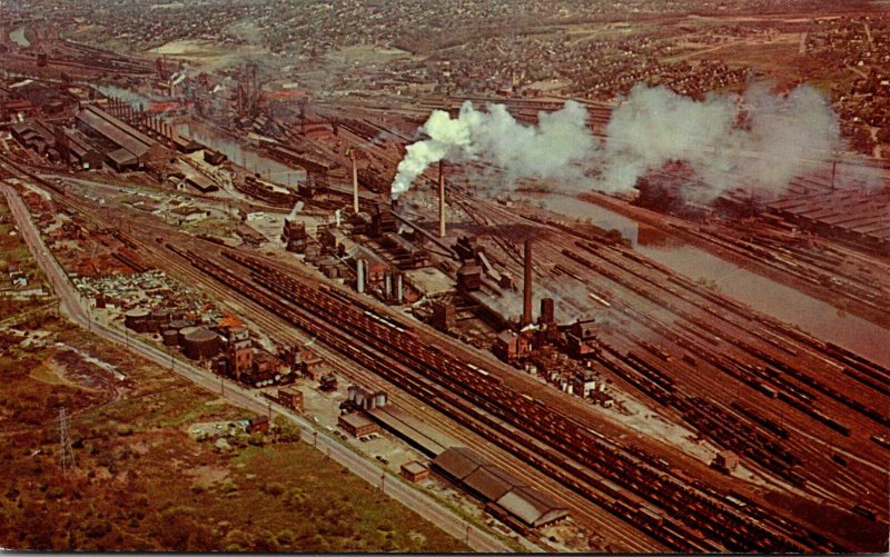 Ohio Youngstown Aerial View Of The Industrial Area