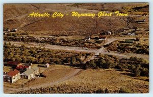 ATLANTIC CITY, Wyoming WY ~ Mining GHOST TOWN Fremont County 1950s Postcard