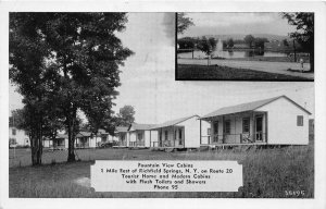 H87/ Richfield Springs New York Postcard c1940s Fountain View Cabins 126