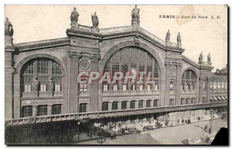 Paris - 10 - North Station - Old Postcard
