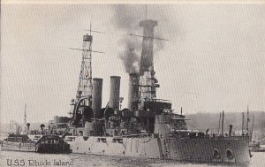 Postcard Ship USS Rhode Island