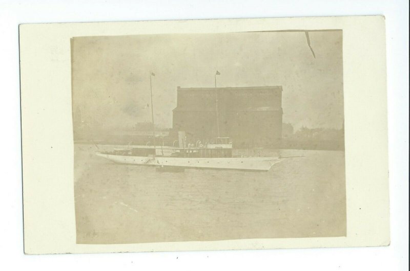 Postcard RPPC 1912 Detroit Railroad Elevator Company Steamship In Front VPC8.