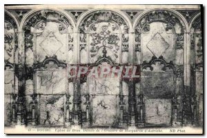 Postcard Ancient Church of Brou details Foratoire of Margaret of Austria