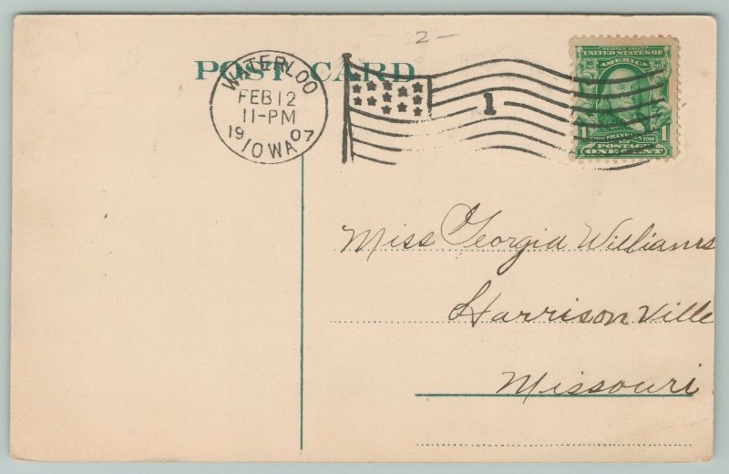 Waterloo Iowa~Federal BLDG~c1910 Postcard