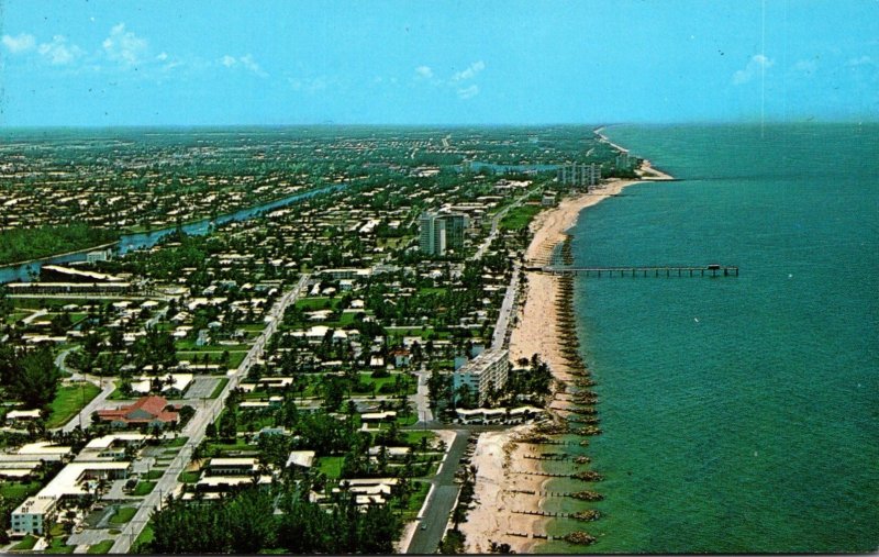 Florida Deerfield Beach Aerial View Looking North