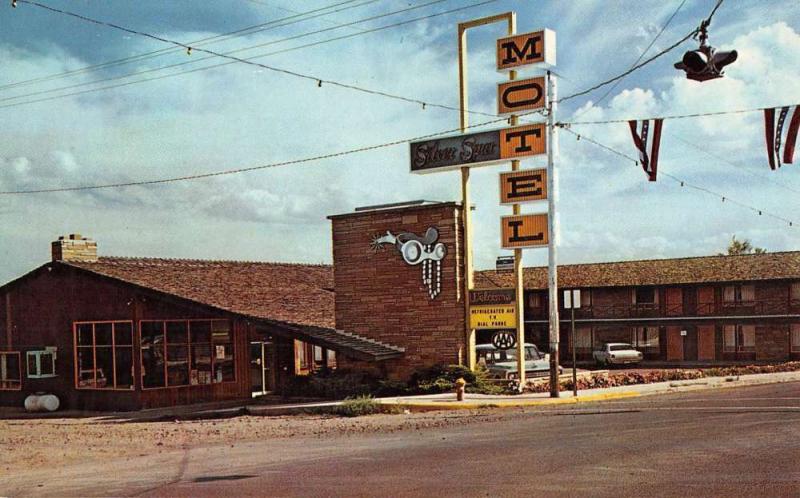 Burns Oregon Silver Spur Motel Street View Vintage Postcard K50482