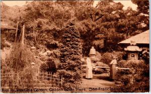 SAN FRANCISCO, CA California  Nook in JAPANESE TEA GARDEN  1912  Sepia  Postcard