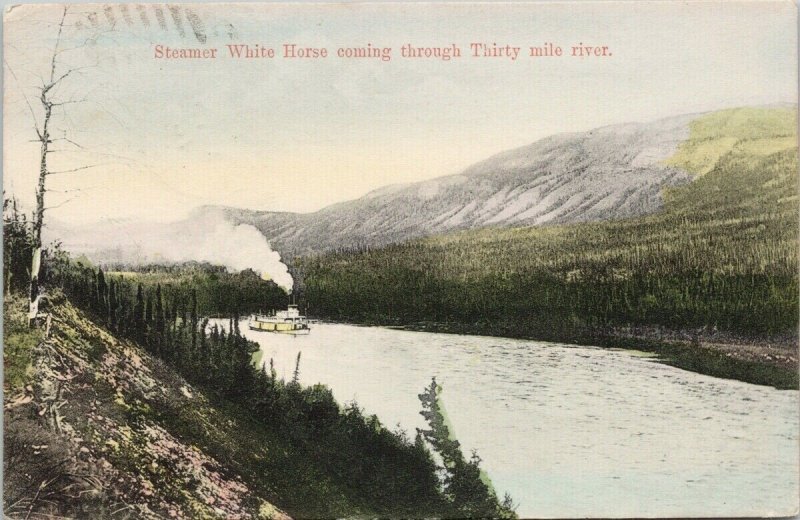 Steamer White Horse Thirty Mile River Yukon YT Zaccarelli's Postcard H12 *as is