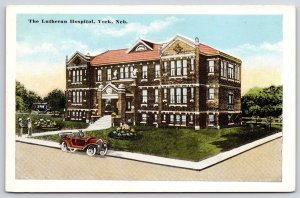 The Lutheran Hospital York Nebraska NE Grounds And Roadway Landmark Postcard