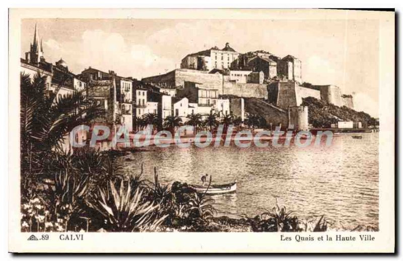 Postcard Old Calvi The High And The Quays City