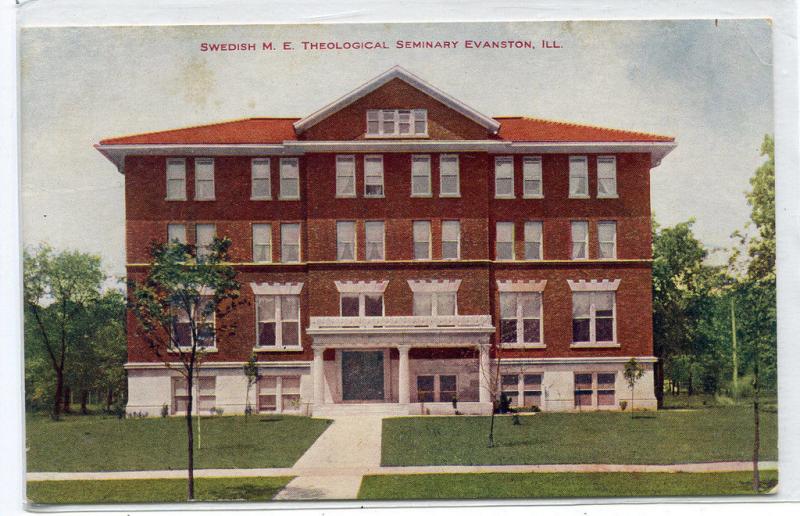 Swedish M E Theological Seminary Evanston Illinois 1910 postcard