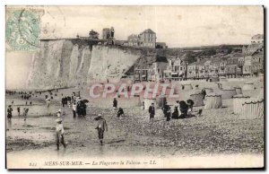 Old Postcard Mers Seas on The Beach to the Cliff