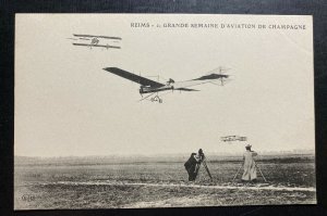 Mint France Real Picture Postcard Early Aviation Champagne Aviation Week