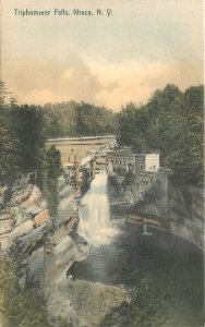 Postcard 1908 Hand Colored New York Ithaca Triphammer Falls Rotograph 22-12309