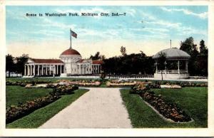 Indiana Michigan City Scene In Washington Park 1924