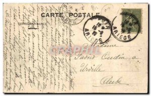 Foix Old Postcard towers and court