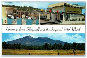 c1960's Greetings From Imperial 400 Motel Flagstaff Arizona AZ Unposted Postcard