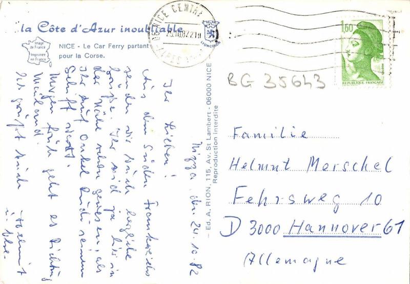 BG35643 nice le car ferry partent pour la corse france