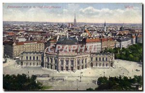 Old Postcard Panorama mit K K Hof Burgtheater Wien