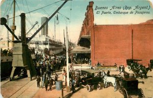 c1910 Postcard Buenos Aires Argentina Puerto Embarque de Pasajeros Latin America