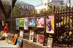 Louisiana New Orleans Artist Ehibits Jackson Square 1973