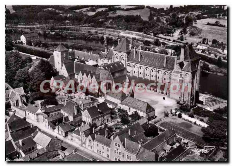 Modern Postcard Solesmes Sarthe Aerial view