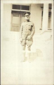 Sargeant Elliott Wright NY on Back Fort HG Wright c1920 Real Photo Postcard