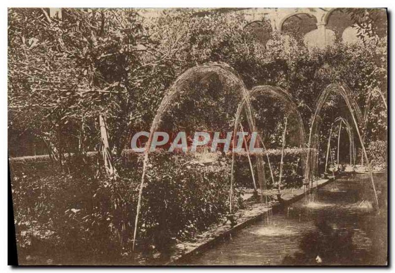 Postcard Old Granada Generalife Jardines