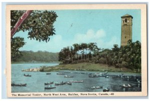 c1950's The Memorial Tower North West Arm Halifax Nova Scotia Canada Postcard