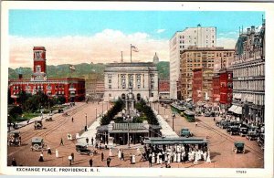 Postcard TRAM SCENE Providence Rhode Island RI AN0107