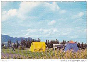 Tents at Campgrounds, Carleton, Gaspe, Quebec, Canada, 50-70´s