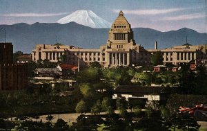 1930s TOKYO JAPAN THE DIET BUILDING JAPANESE POSTCARD P1520