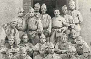 Military Belgian Army Group Photo World War 1 Accordion Vintage RPPC 07.69