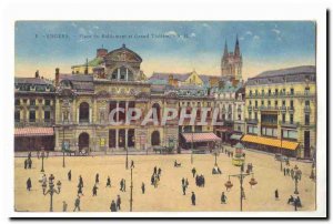 Angers Old Postcard Square Rally and great theater