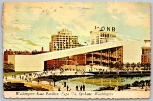 Spokane Washington 1974 Continental Size Postcard Washington State Pavilion Expo