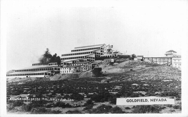Nevada Goldfield 1950s  Consolidated Mining RPPC Photo Postcard 22-10976