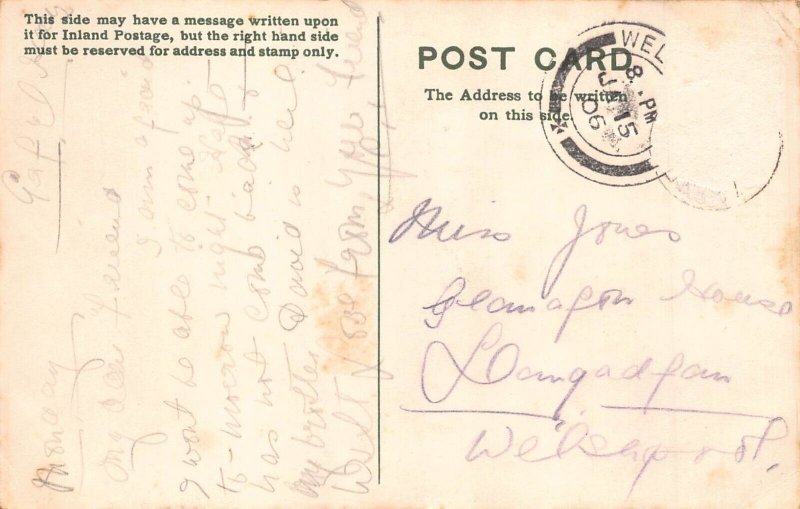 A057 Greetings Two's Company Three's None Man looking Couple mistle...