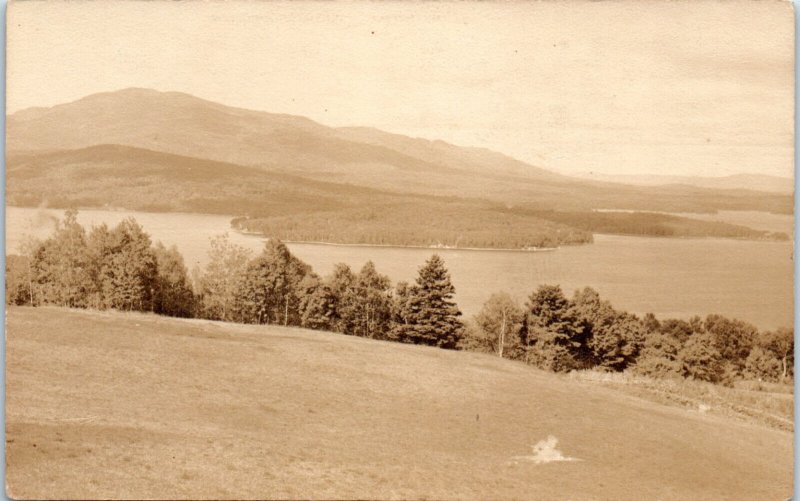 1940s Squaw Mountain from Blair Hill near Greenville Maine Postcard