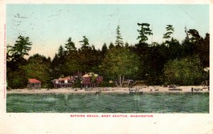 West Seattle, Washington - A look at the Bathing Beach - in 1906